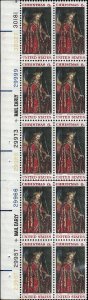 US Scott# 1363  1968 6c multi  Xmas, Angel Gabriel '; TAGGED