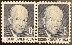 Scott #1393 1970 6¢ Dwight D. Eisenhower MNH pair