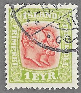 Iceland (1907) - Scott # 71,    Used