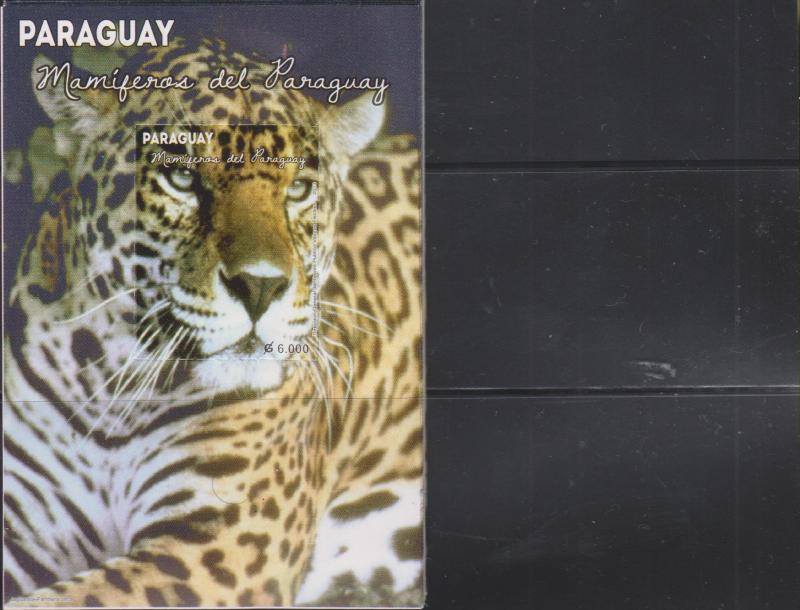 O) 2013 PARAGUAY, MAMMALS - JAGUAR - YAGUARETE PANTHER, SOUVENIR MNH