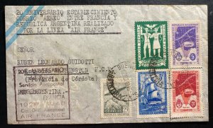 1948 Buenos Aires Argentina First Flight Cover FFC Air France Anniversary