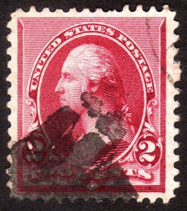 1890, US 2c, Washington, Used, Well-Centered, Sc 219D