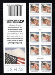 USA BOOKLET FOREVER SC# 5054a US FLAG - 10 S.A. MNH - PL# S1111