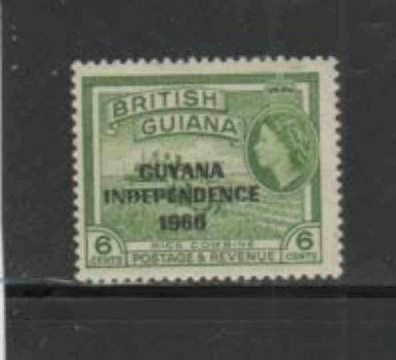 GUYANA #3 1966 6c GUYANA INDEPENDENCE MINT VF NH O.G