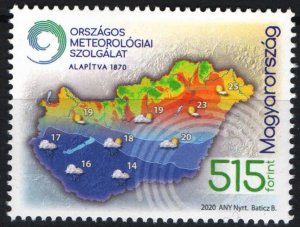 Hungary 2020 MNH Stamp Scott 4554 Weather Meteorology Meteorological Service