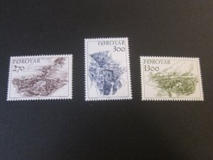 Faroe Islands 1986 Sc 149-51 set MNH