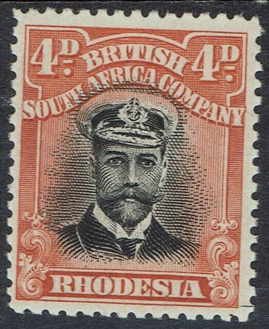 RHODESIA 1913 KGV ADMIRAL 4D MNH ** DIE I PERF 14 