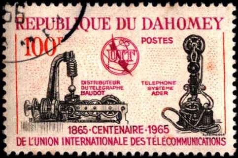 Dahomey #202, Complete Set, 1965, Telephones, Telegraph, ITU, Used, CTO