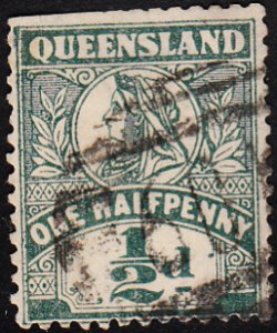 Queensland 1899 used Sc 124 1/2p Victoria