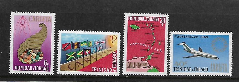 TRINIDAD & TOBAGO, 162-165, MNH,CARIBBEAN FREE TRADE AREA