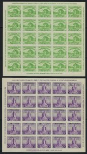 United States Scott 730-731 panes Mint Never Hinged