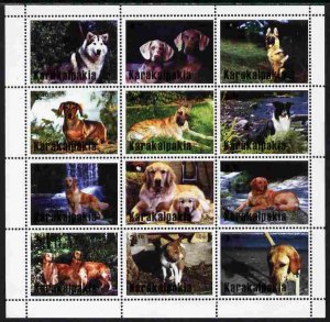 KARAKALPAKIA - 2001 - Dogs - Perf 12v Sheet - Mint Never Hinged