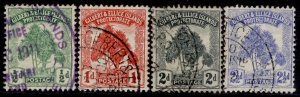 GILBERT AND ELLICE ISLANDS GV SG8-11, 1911 complete set, FINE USED. Cat £55.