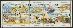 Isle of Man 586a MNH Tourism, Train, Music, Sports, Aircraft, Cycles