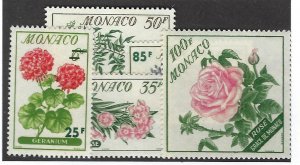 Monaco SC#442-446 Mint F-VF SCV$15.00...Great Spot(s)!