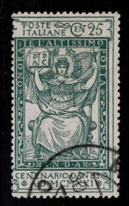 ITALY Scott 134 Used 1921 Dante stamp CV $32