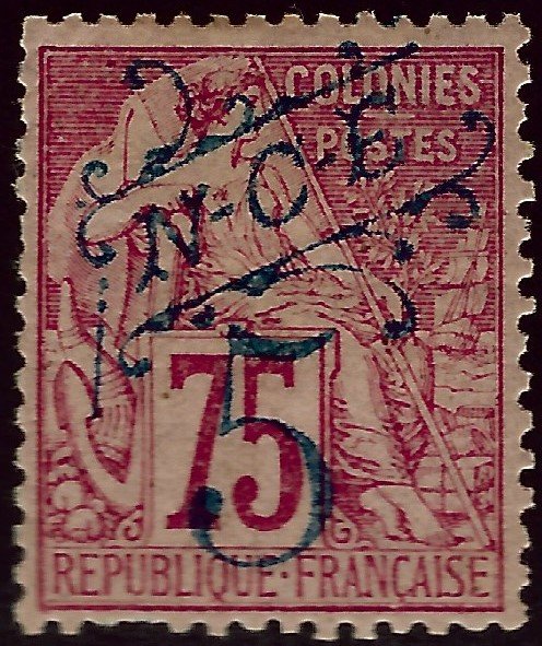 New Caledonia #37 Mint F-VF hr short perf SCV$22.50...French Colonies are Hot!