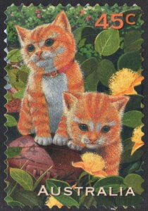 Australia SC#1562 45¢ Domestic Animals: Ginger Cat (1996) Used