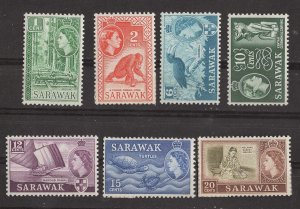 Malaysia-Sarawak # 215-221 QE II - new watermark (7)    Mint NH