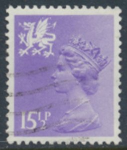 Wales  GB  Machin 15½p SG W42 Used  SC# WMMH27  see details