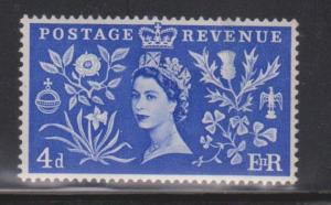 GREAT BRITAIN - Scott # 314 Mint Never Hinged - QEII Coronation - Large Crease