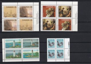 Canada Mint Never Hinged Stamps Blocks ref 22492