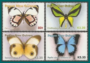 Papua New Guinea 2006 Butterflies, MNH  #1225-1228,SG1136-SG1139