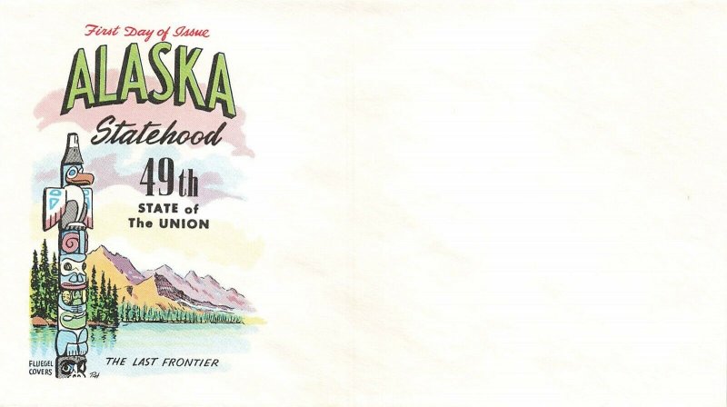 C53 ALASKA STATEHOOD - Unused Fluegel cachet