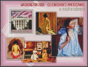 Sao Tome & Principe 2006 MNH Art Stamps Washington American Painters 1v S/S