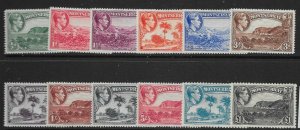 MONTSERRAT SG101a/12 1938-48 DEFINITIVE SET MTD MINT