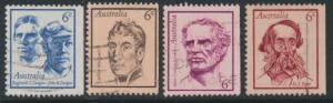 Australia  Sc# 454-457 Prime Minister set of 4- 1972 Used Booklet stamps see ...