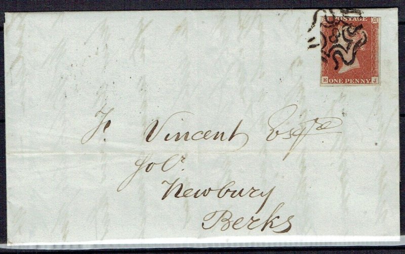 GREAT BRITAIN QUEEN VICTORIA 1843 Entire London to Lowestoft bearing 1d - 41179