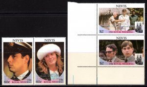 Nevis 1986 Sc#521/522  Congratulations to The Duke and Duchess of York 2 Pairs