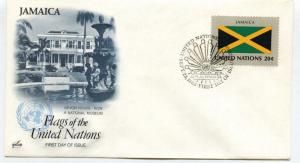 United Nations #405 Flag Series 1983, Jamaica, ArtCraft, FDC