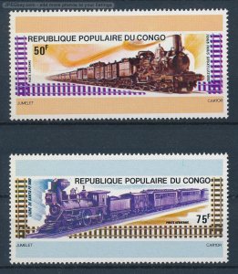 [123612] Congo-Brazzaville 1975 Railway train eisenbahn locomotives  MNH