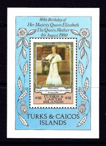 Turks and Caicos 441 MNH 1980 Queen Mother Birthday