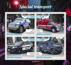 Sierra Leone - 2020 Special Transport - 4 Stamp Sheet - SRL200517a