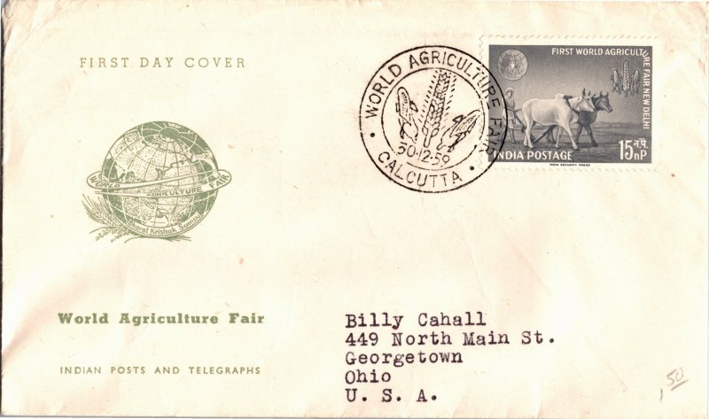 India, Worldwide First Day Cover, Food