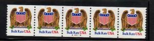 #2602 MNH strip/5 #A43326  10c Eagle & Shield 1991-93 Issue 