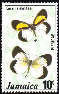 Jamaica 1977 MNH Sc #423 10c Eurema elathea Butterflies