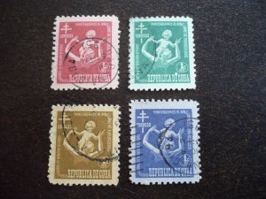 Stamps  - Cuba - Scott# RA12-RA15 - Used Set of 4 Postal Tax Stamps