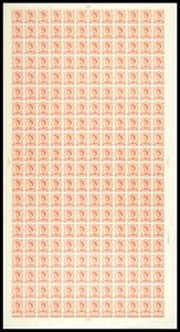 4½d 8mm Blue white phos Full Sheet - 8 Dot UNMOUNTED MINT