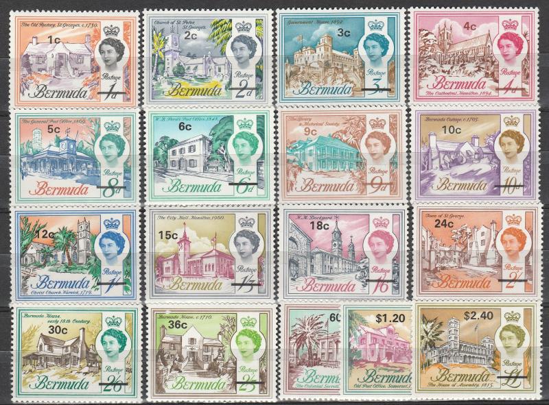 Bermuda #238-254  MNH  CV $26.45  (A3434)