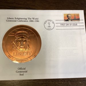 SCOTT#2147 LIBERTY ENLIGHTENING THE WORLD  FIRST DAY ISSUE ENVELOPE 1986