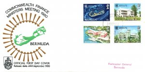 BERMUDA - COMMONWEALTH FINANCE MINISTERS MEETING CACHETED FDC 1980