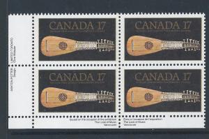 Canada #878 LL PL BL Look of Music Exhibition 17¢ MNH4