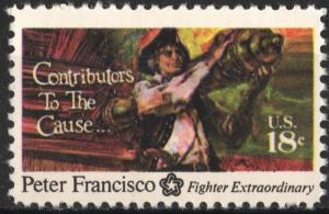 SC#1562 18¢ Contributors to the Cause: Peter Francisco (1975) MNH