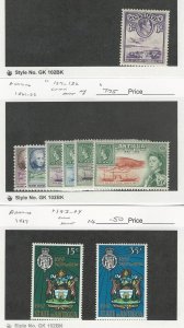 Antigua, Postage Stamp, #90, 127-132, 193-94 Mint NH, 1938-67, JFZ