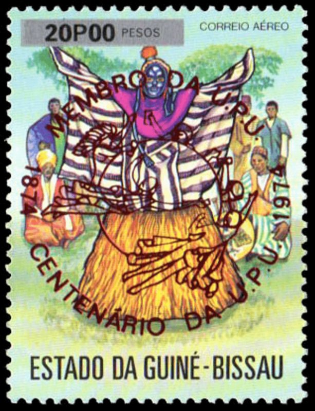 Guinea Bissau 1976 Imperf. 100 EME Anniversary From The U.P.U Reception Of Guinea-