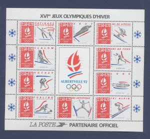 FRANCE - Scott B639 - MNH S/S  - Olympics - 1992